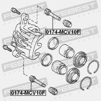 Фото 2 - Тормозной суппорт FEBEST 0174-MCV10F (0174MCV10F)