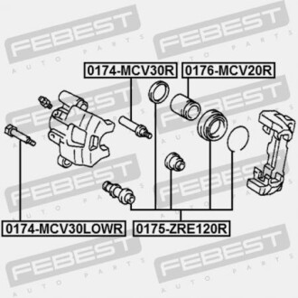 Фото 2 - Тормозной суппорт FEBEST 0174-MCV30LOWR (0174MCV30LOWR)