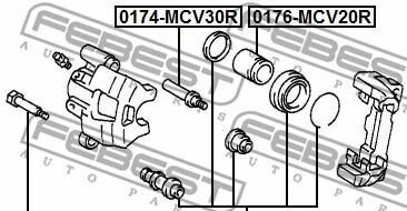 Фото 2 - Гальмівний супорт FEBEST 0174MCV30R