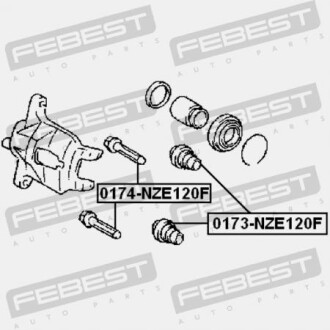 Фото 2 - Тормозной суппорт FEBEST 0174-NZE120F (0174NZE120F)