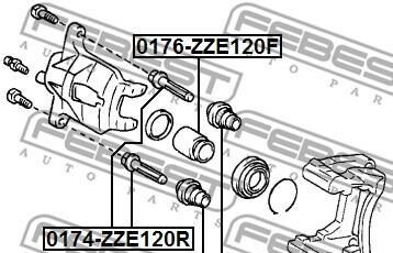 Фото 2 - Тормозной суппорт FEBEST 0174-ZZE120R (0174ZZE120R)