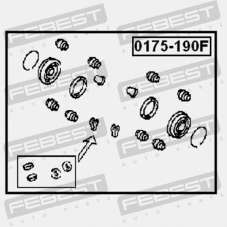 Фото 2 - Ремкомплект супорта FEBEST 0175-190F (0175190F)