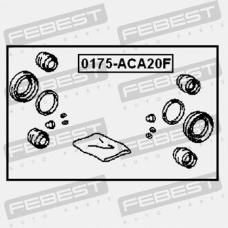 Фото 2 - Ремкомплект супорта FEBEST 0175ACA20F