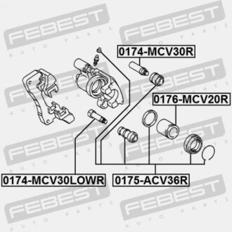 Фото 2 - Ремкомплект супорта FEBEST 0175ACV36R