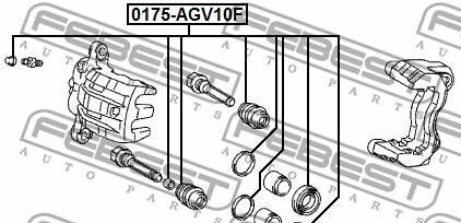 Фото 2 - Ремкомплект суппорта FEBEST 0175AGV10F