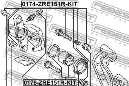 Фото 2 - Ремкомплект суппорта FEBEST 0175-ZRE151R