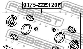 Фото 2 - Ремкомплект суппорта FEBEST 0175-ZZE120F (0175ZZE120F)