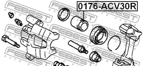 Фото 2 - Ремкомплект суппорта FEBEST 0176-ACV30R (0176ACV30R)