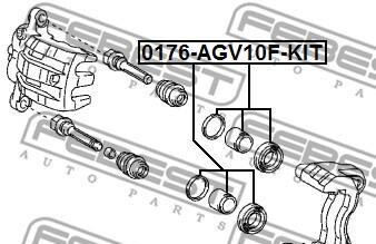 Фото 2 - Ремкомплект суппорта FEBEST 0176AGV10FKIT