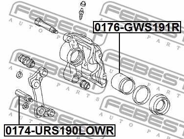 Фото 2 - Ремкомплект суппорта FEBEST 0176GWS191R