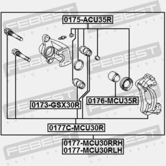Фото 2 - Ремкомплект суппорта FEBEST 0177CMCU30R