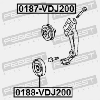 Фото 2 - Ролик ремня приводного FEBEST 0187VDJ200