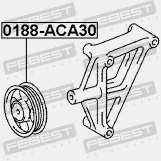 Фото 2 - Ролик ременя приводного FEBEST 0188-ACA30 (0188ACA30)