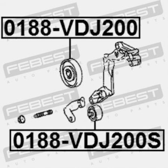 Фото 2 - Ролик ременя приводного FEBEST 0188VDJ200S