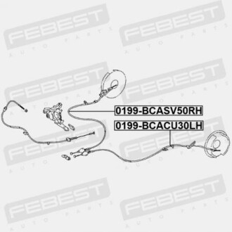 Фото 2 - Трос ручного гальма FEBEST 0199BCACU30LH