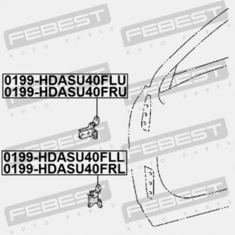 Фото 2 - Дверь FEBEST 0199HDASU40FLL