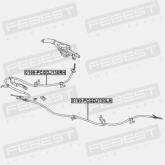 Фото 2 - Трос ручного тормоза FEBEST 0199PCGDJ150RH