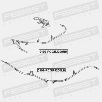 Фото 2 - Трос ручного тормоза FEBEST 0199PCGRJ200RH