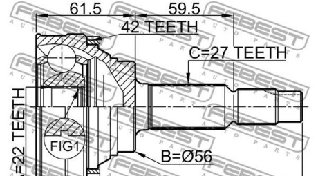 Фото 2 - ШРУС FEBEST 0210-051A42 (0210051A42)