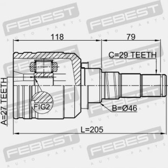 Фото 2 - ШРУС FEBEST 0211CA33LH