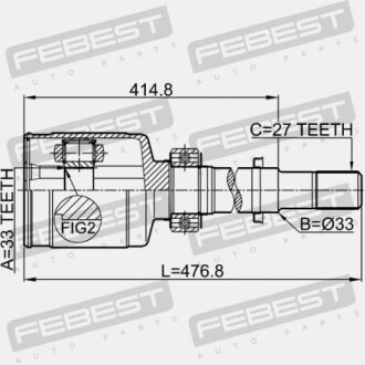 Фото 2 - ШРКШ FEBEST 0211-J1020GRH (0211J1020GRH)