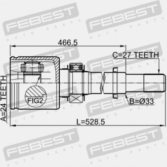 Фото 2 - ШРУС FEBEST 0211J32VQ25RH