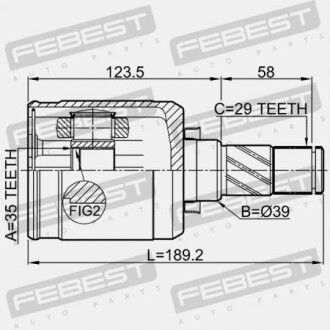 Фото 2 - ШРУС FEBEST 0211T31MTLH