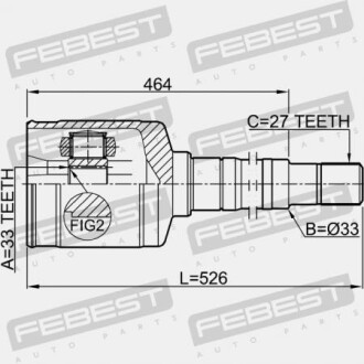 Фото 2 - ШРУС FEBEST 0211-T31RH (0211T31RH)