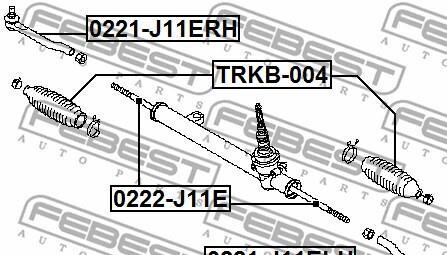 Фото 2 - Рулевой наконечник FEBEST 0221-J11ERH (0221J11ERH)