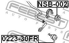 Фото 2 - Стойка стабилизатора FEBEST 0223-30FR (022330FR)