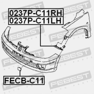 Фото 2 - Бампер FEBEST 0237PC11RH