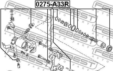 Фото 2 - Ремкомплект суппорта FEBEST 0275-A33R