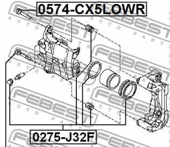 Фото 2 - Ремкомплект суппорта FEBEST 0275-J32F (0275J32F)