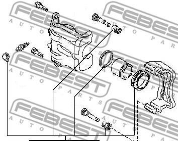 Фото 2 - Ремкомплект суппорта FEBEST 0275-L31F (0275L31F)