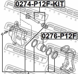 Фото 2 - Ремкомплект суппорта FEBEST 0275-P12F (0275P12F)