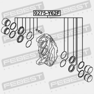 Фото 2 - Ремкомплект суппорта FEBEST 0275Y62F