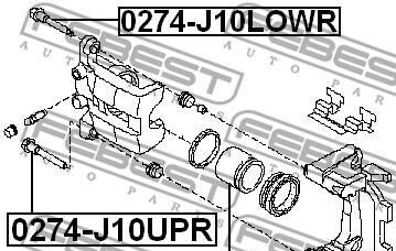 Фото 2 - Ремкомплект суппорта FEBEST 0276-Z51R (0276Z51R)