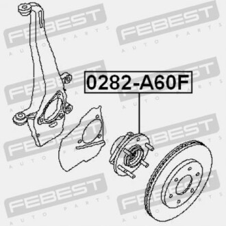 Фото 2 - Ступица FEBEST 0282-A60F (0282A60F)