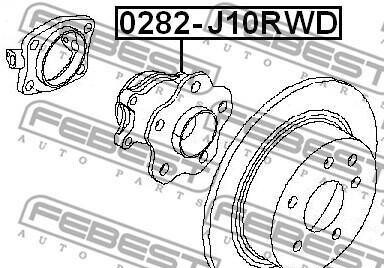 Фото 2 - Ступица FEBEST 0282-J10RWD (0282J10RWD)