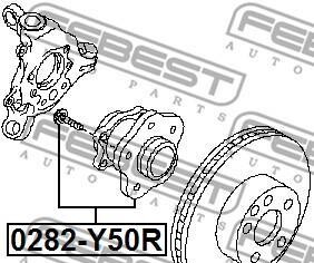 Фото 2 - Ступица FEBEST 0282-Y50R (0282Y50R)