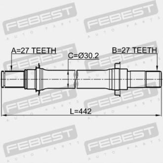 Фото 2 - Напіввісь FEBEST 0312CL7ATRH