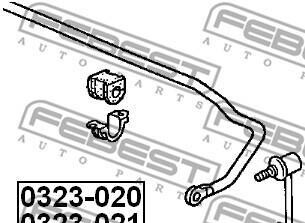 Фото 2 - Стійка стабілізатора FEBEST 0323-021 (0323021)