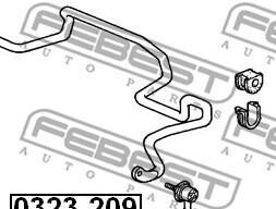 Фото 2 - Стійка стабілізатора FEBEST 0323-209