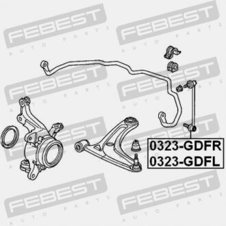 Фото 2 - Стойка стабилизатора FEBEST 0323-GDFL (0323GDFL)