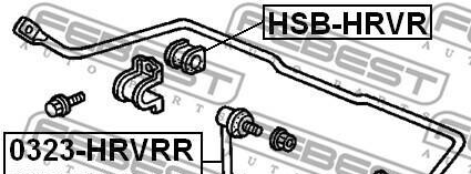 Фото 2 - Стійка стабілізатора FEBEST 0323-HRVRR (0323HRVRR)