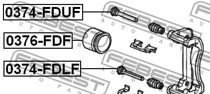 Фото 2 - Тормозной суппорт FEBEST 0374-FDUF (0374FDUF)