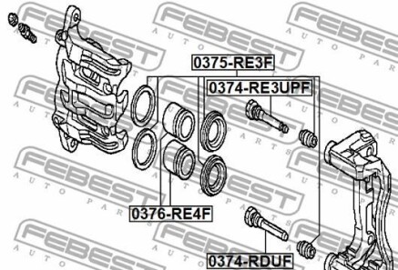Фото 2 - Ремкомплект суппорта FEBEST 0375-RE3F (0375RE3F)