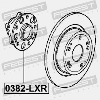 Фото 2 - Ступиця FEBEST 0382-LXR (0382LXR)