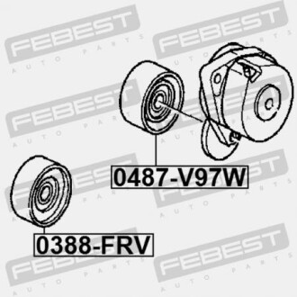 Фото 2 - Ролик ременя приводного FEBEST 0388-FRV (0388FRV)