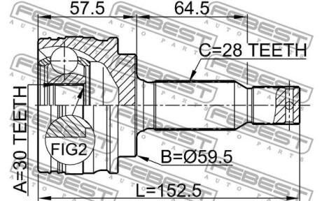 Фото 2 - ШРКШ FEBEST 0410-CY2 (0410CY2)